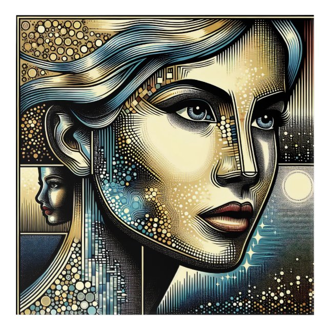 Abstract Ai Art | Women's Face (Front)