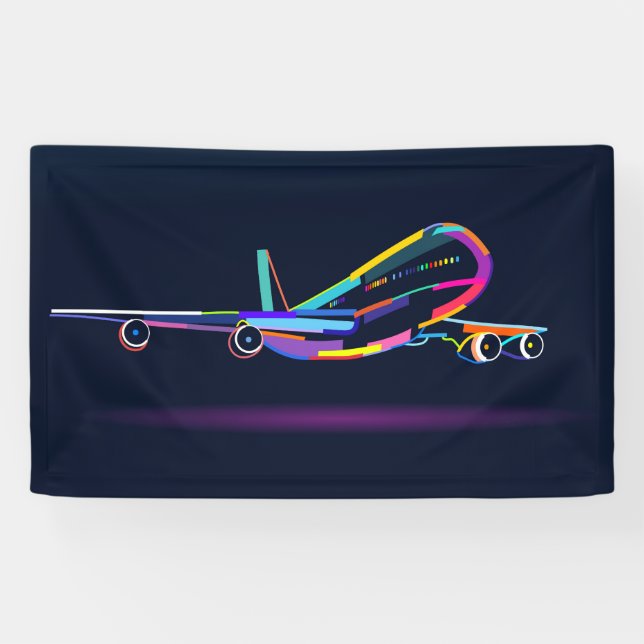 Abstract airplane banner (Horizontal)