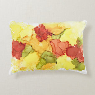 Abstract alcohol ink 12"x16" accent pillow