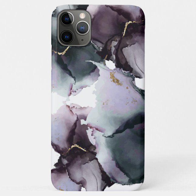 Abstract Alcohol Ink Dusty Teal Lilac Dusty Plum  Case-Mate iPhone Case (Back)