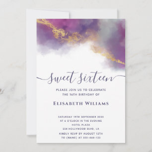 Abstract alcohol ink gold  modern script   invitat invitation