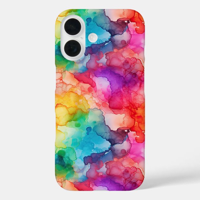 Abstract Alcohol Ink Style Rainbow Case-Mate iPhone Case (Back)