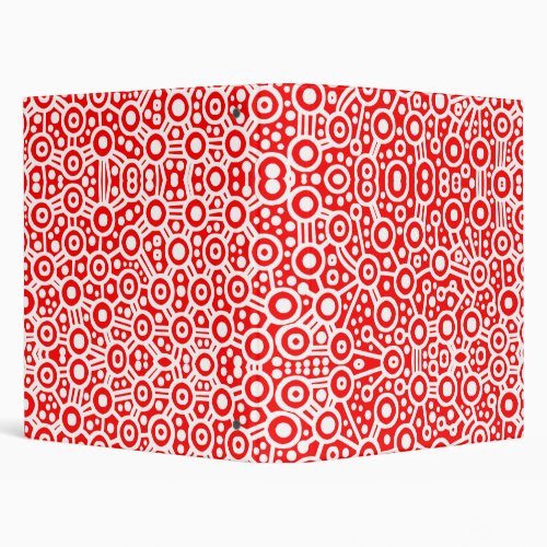 Abstract _ Alien Circuits _ White on Red Binder