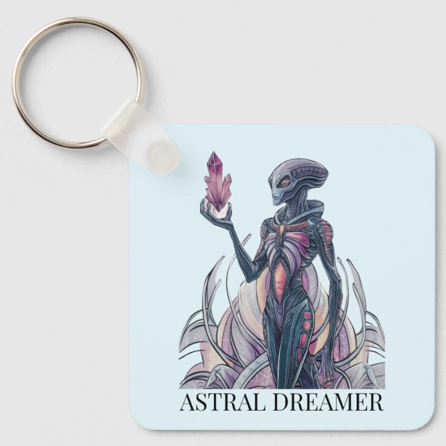 Abstract Alien Keychain (Front)