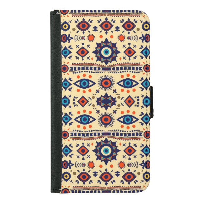 Abstract All-Seeing Eye Magical Pattern  Samsung Galaxy Wallet Case (Front)
