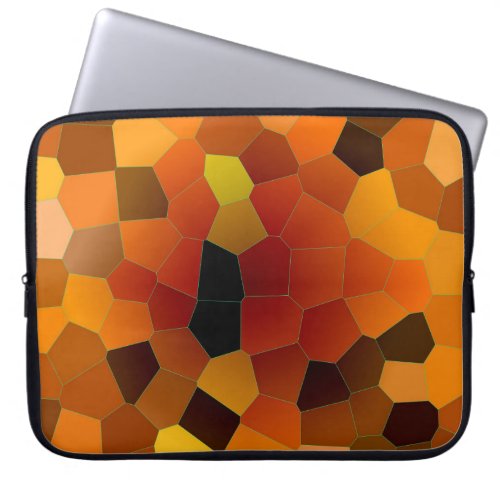 Abstract Amber Mosaic Pattern Laptop Sleeve