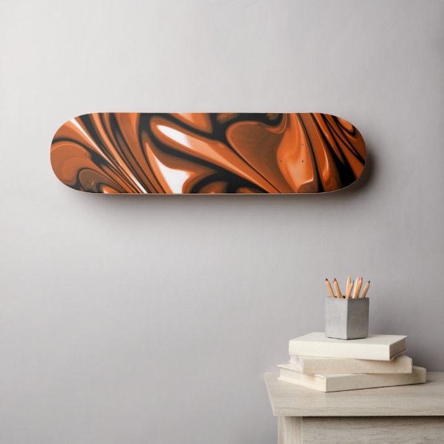 Abstract Amber Ocean Skateboard Deck (Wall Art (Horz))