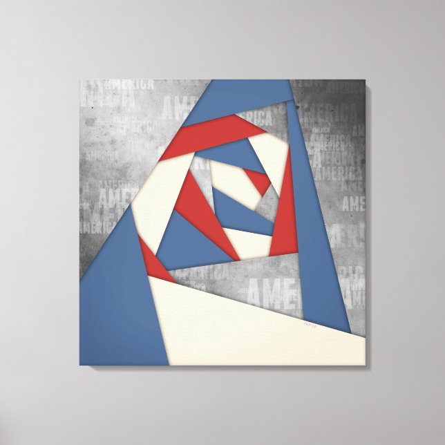 Abstract America Collage Canvas Print (Front)