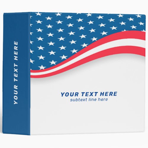 Abstract Americal flag Flag Stars And Stripes 3 Ring Binder