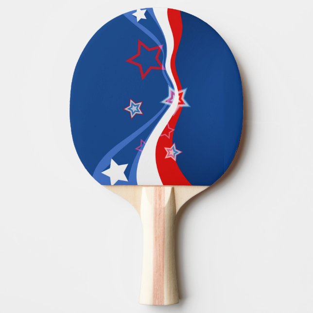 Abstract Americal flag Ping Pong Paddle (Front)