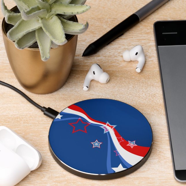 Abstract Americal flag Wireless Charger (Desk 2)