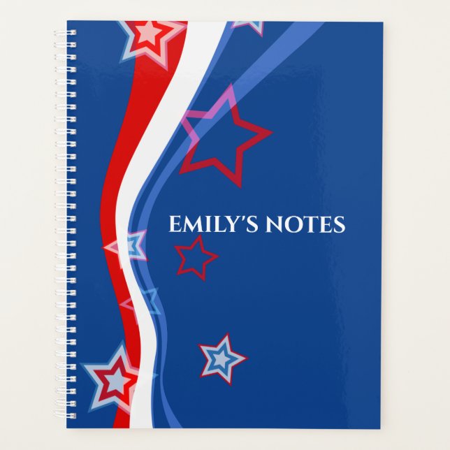 Abstract American flag abstract modern design Planner (Front)