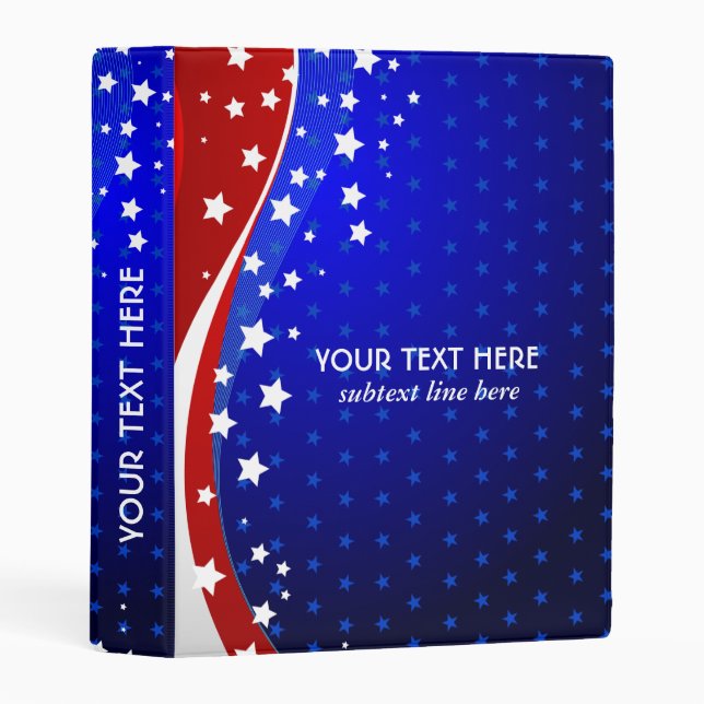 Abstract American flag Mini Binder (Front/Spine)