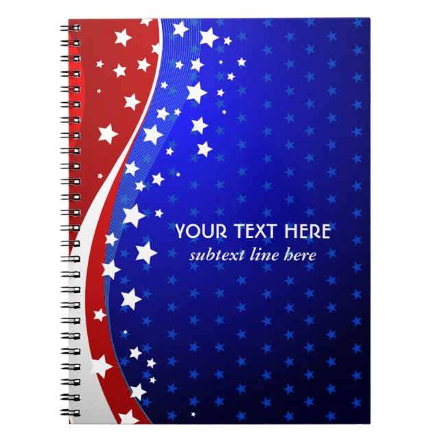 Abstract American flag Notebook (Front)