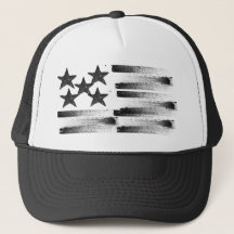 Abstract American Flag on Cap