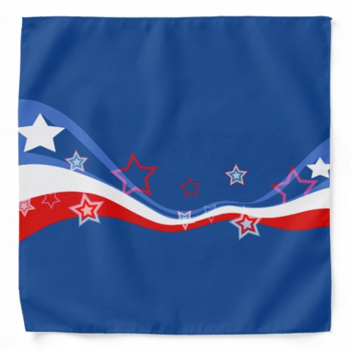 Abstract American flag Stars and Stripes Bandana