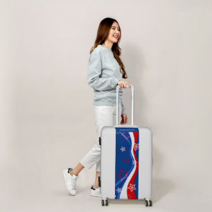 Abstract American flag Stars and Stripes Luggage