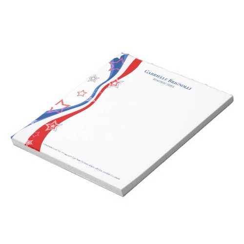 Abstract American flag Stars and Stripes Notepad