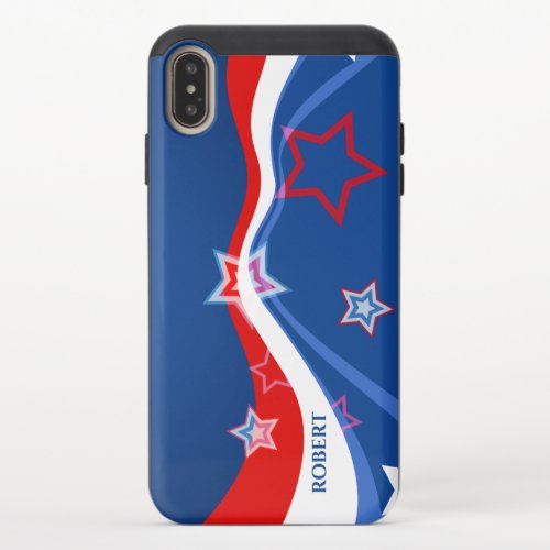 Abstract American flag Stars and Stripes iPhone XS Max Slider Case