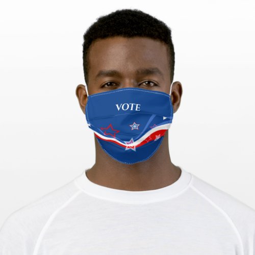 Abstract American flag Stars and Stripes_Vote Adult Cloth Face Mask