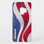 Abstract American Flag Stars & Stripes Case-Mate Samsung Galaxy S9 Case<br><div class="desc">Cool abstract American flag in red white and blue. Stars and stripes. Customizable monogram.</div>