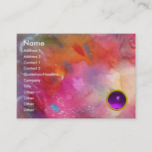 ABSTRACT AMETHYST, bright red blue pink purple Business Card