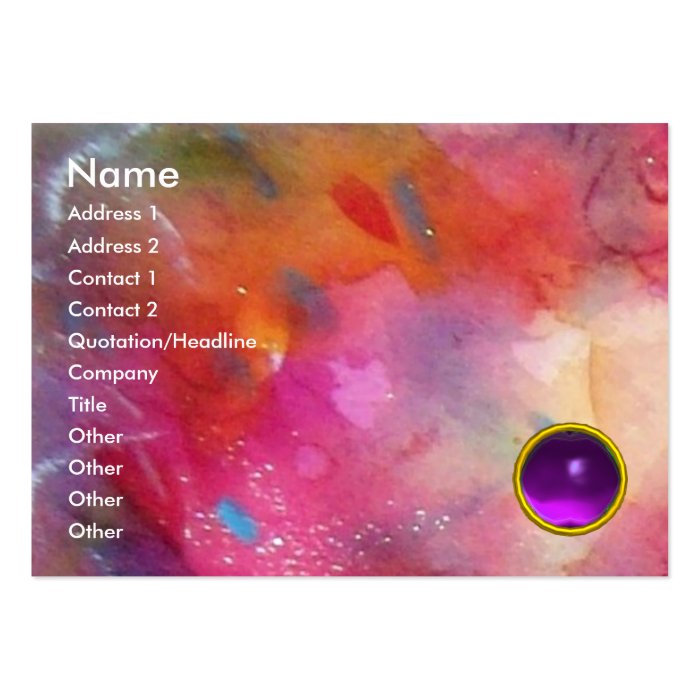 AMETHYST, bright red blue pink purple Business Card