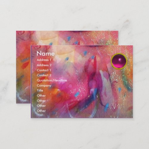 ABSTRACT AMETHYST bright red pink blue purple Business Card