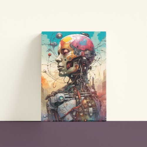 Abstract Anatomical Cyborg Canvas Print
