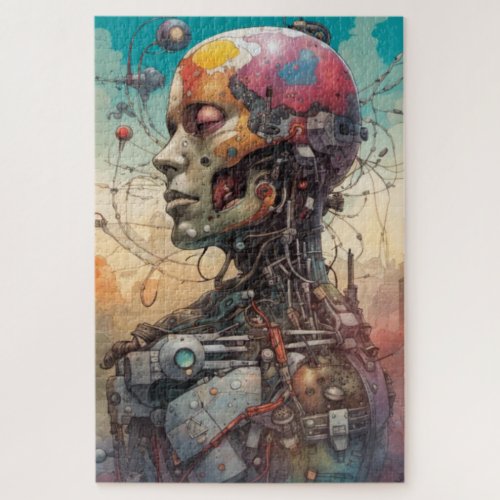 Abstract Anatomical Cyborg Jigsaw Puzzle
