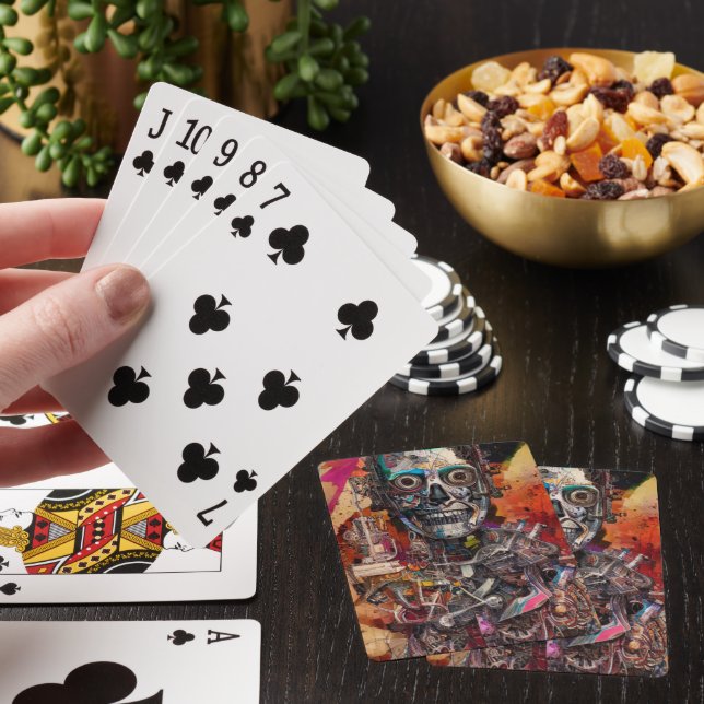 Abstract Anatomical Cyborg Poker Cards (In Situ)