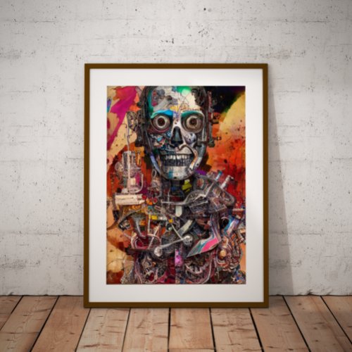 Abstract Anatomical Cyborg Poster