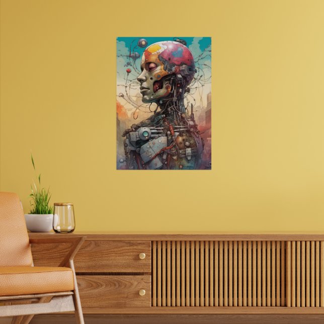 Abstract Anatomical Cyborg Poster (Living Room 2)