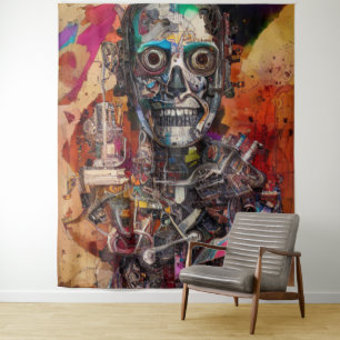 Abstract Anatomical Cyborg Tapestry