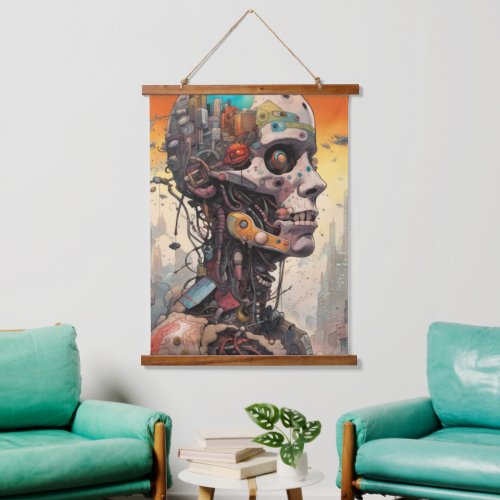 Abstract Anatomical Cyborg Wall Tapestry