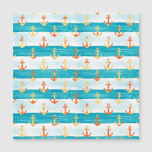 Abstract anchors watercolor stripe pattern