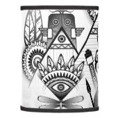 Abstract Ancient Native Indian Tribal Lamp Shade (Left)