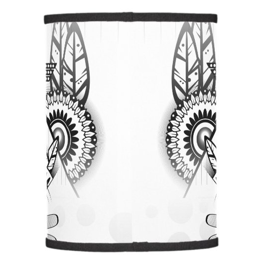 Abstract Ancient Native Indian Tribal Lamp Shade (Back)