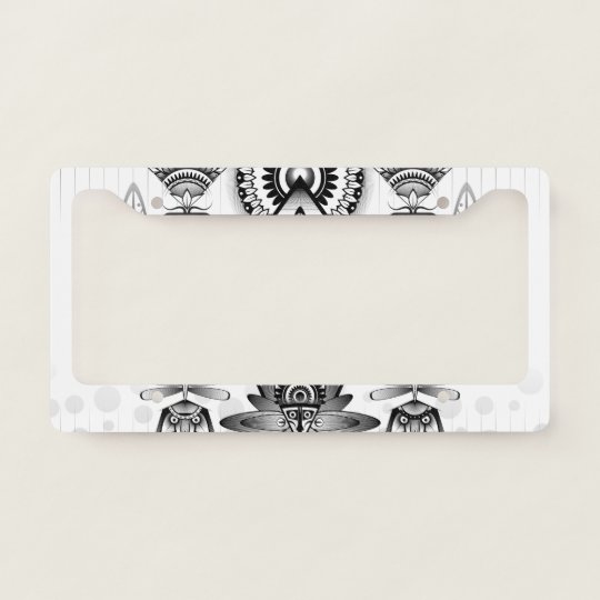 Abstract Ancient Native Indian Tribal License Plate Frame | Zazzle.com