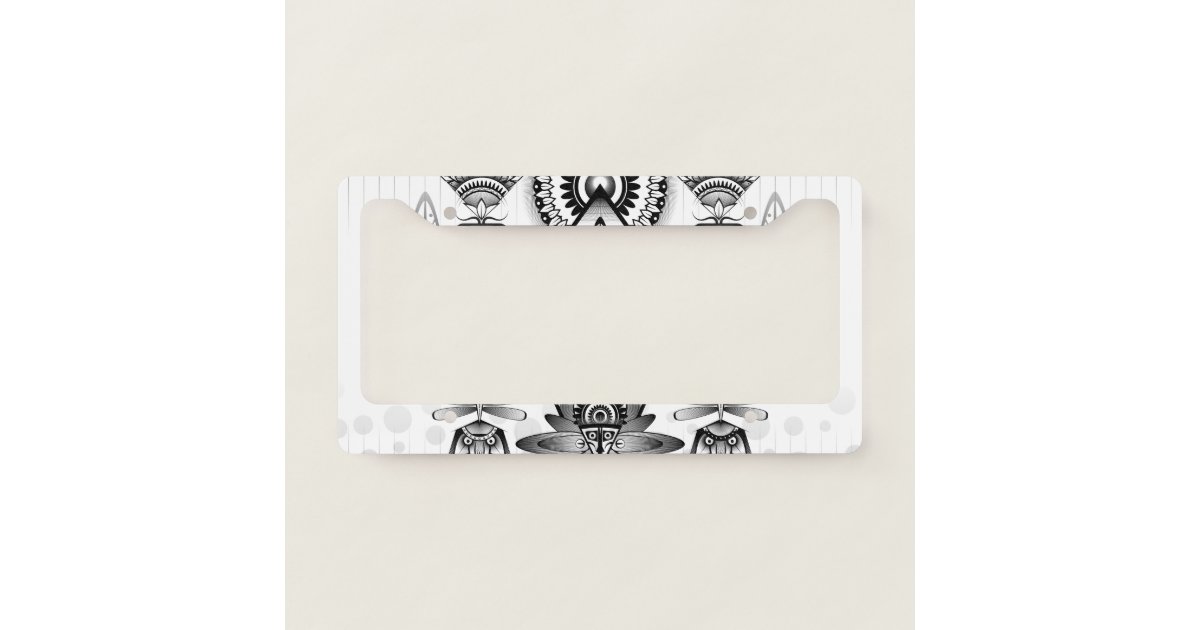 Abstract Ancient Native Indian Tribal License Plate Frame Zazzle Com