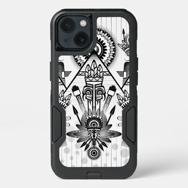 Abstract Ancient Native Indian Tribal Otterbox iPhone Case (Back)