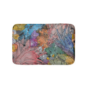 Abstract and Colorful Bath Mat