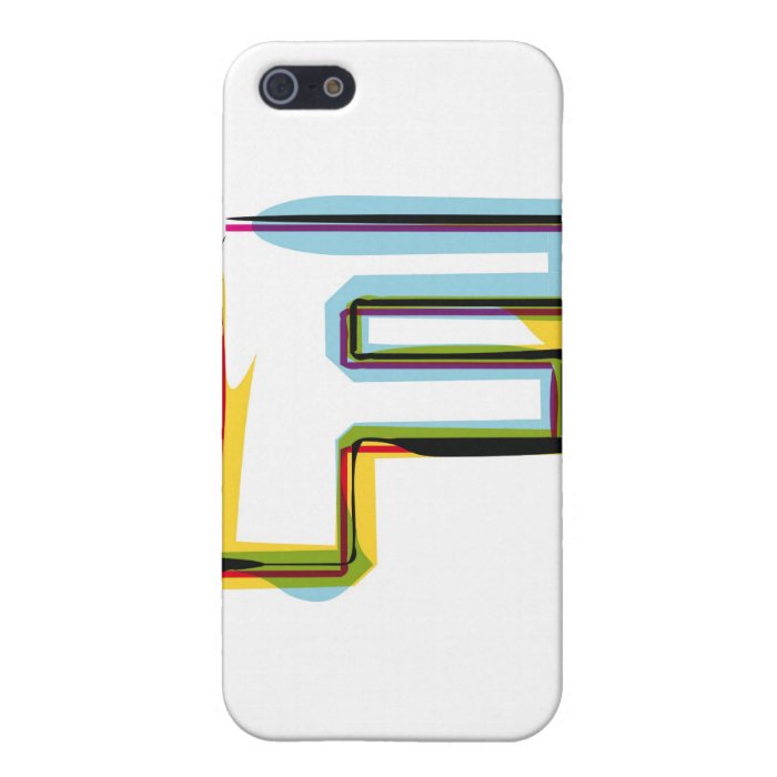 Abstract and colorful letter F iPhone 5 Cases
