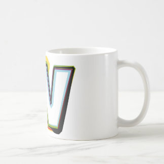 Abstract and colorful letter W Coffee Mug