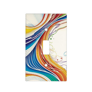 Abstract and Colorful Light Switch Cover