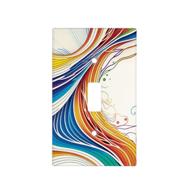 Abstract and Colorful Light Switch Cover (Front)