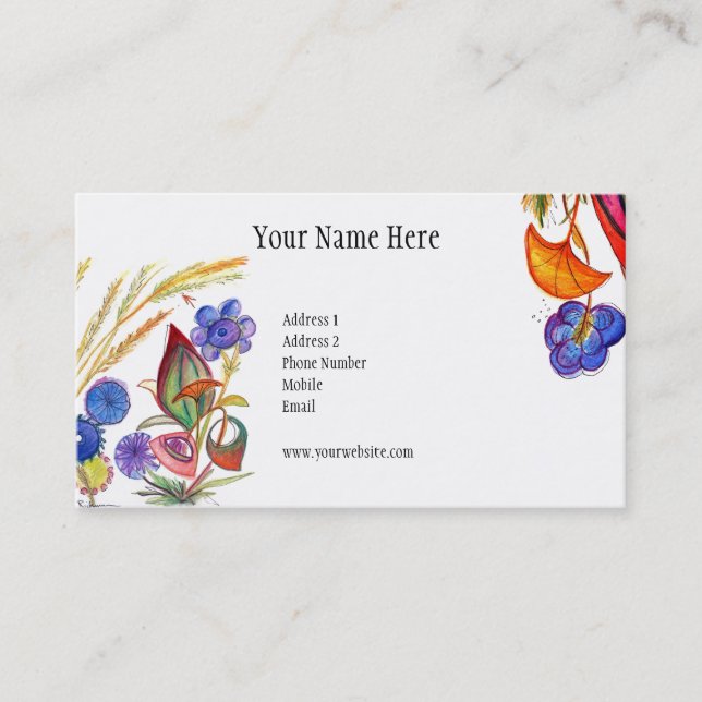 Abstract and colorful Tree Business Card (Front)