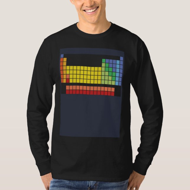 Abstract and colourful periodic table T-Shirt (Front)