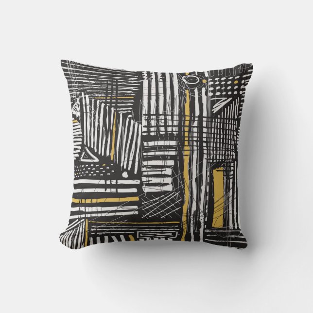 Abstract and creative seamless pattern design with throw pillow (Front)