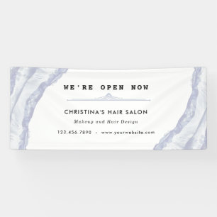 Abstract and Minimalist Blue Watercolor Banner